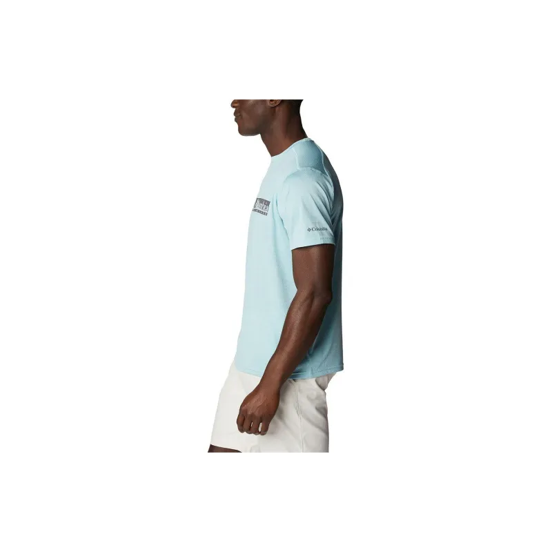 Columbia Alpine Chill Zero Graphic S/S T-Shirt Men's Blue-2