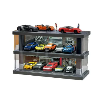 Kavi Car Model Parking Lot Garage Scenario Dollhouse Cars By Meccano Model Accessories 1 64