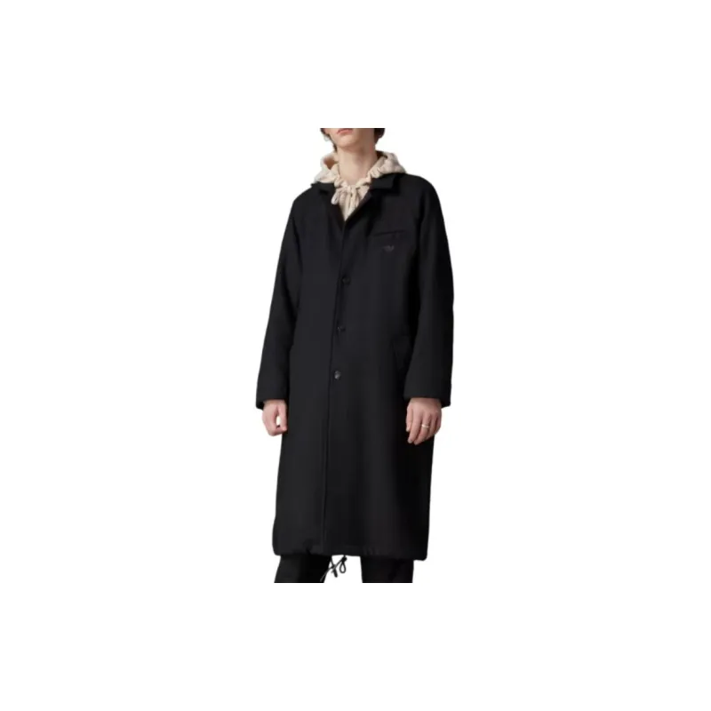 Adidas Blue Version Wool Coat Coats Men's Black-2