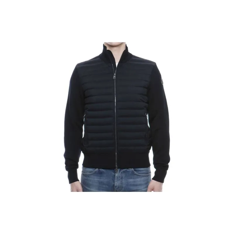 Moncler Logo Patch Knit Padded Cardigan-2