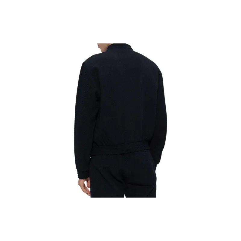EMPORIO ARMANI Blouson In 3D effect Virgin wool Stretch Jersey Knit-2