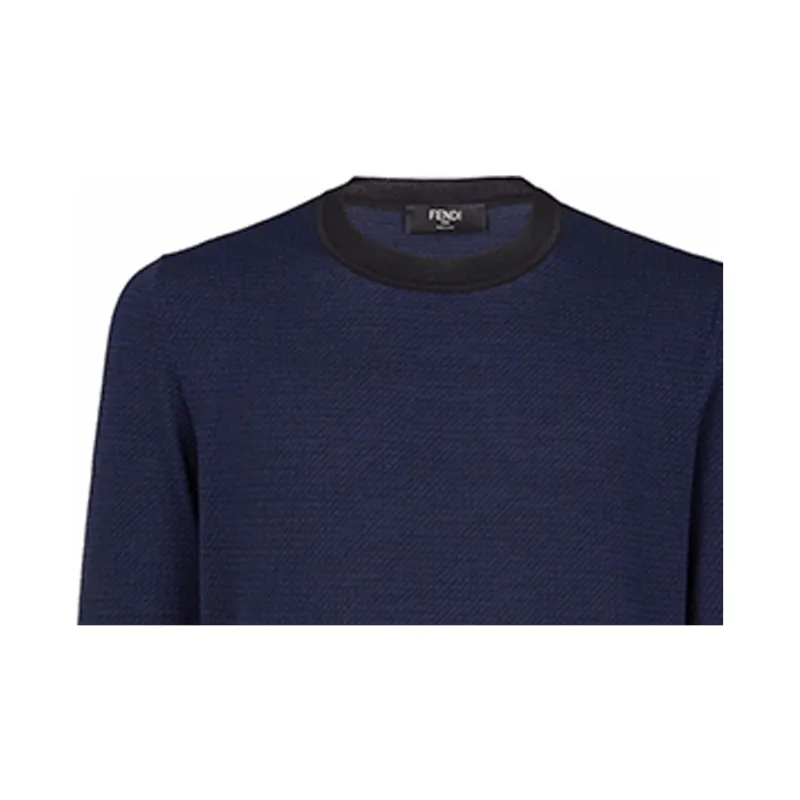 FENDI Sweaters Men Blue Black-3