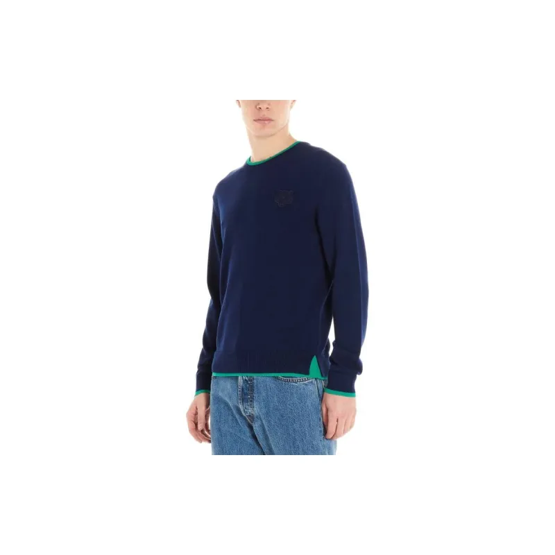 KENZO Loose Fit Knitwear Men's Dark Sky Blue-4