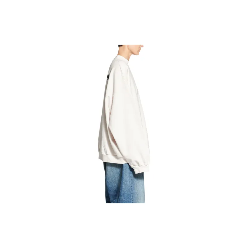 Balenciaga FW22 Sweatshirt Loose Fit Style Unisex Cream-4