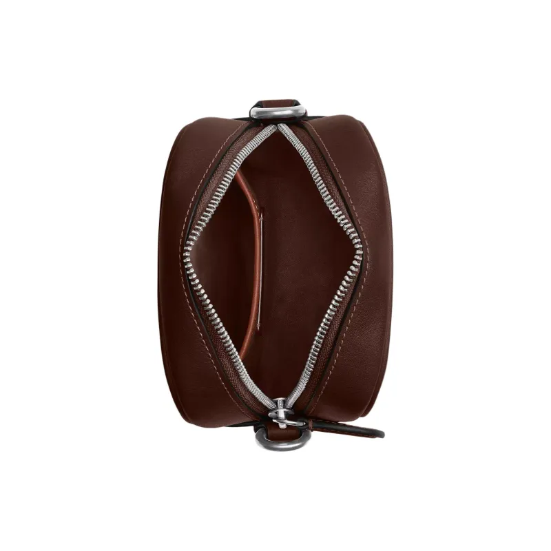 COACH Hitch Natural Grain Leather Crossbody Bag, Shoulder Bag Medium Size Men's Maple-1