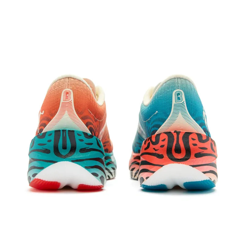 QIAODAN Flying Shadow PB4.0 Running Shoes Men Low Top Bright Orange Ultra Green-4