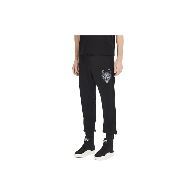 Y 3 Casual Pants Unisex Black-4