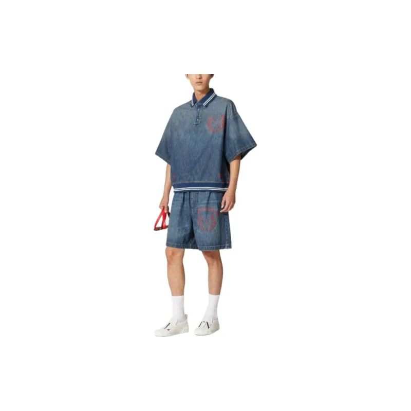 Valentino SS23 Denim Shorts Men's Denim Blue-1