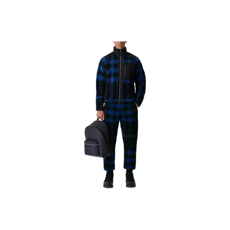 Burberry Exploded Check Fleece Funnel Neck Jacket-4