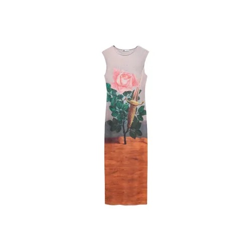 ZARA Slip Dresses Women's Print