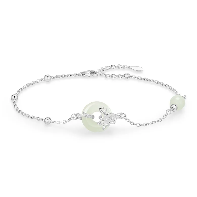 Central Fashion Hetian Jade Bracelets Green Jade Women's-26