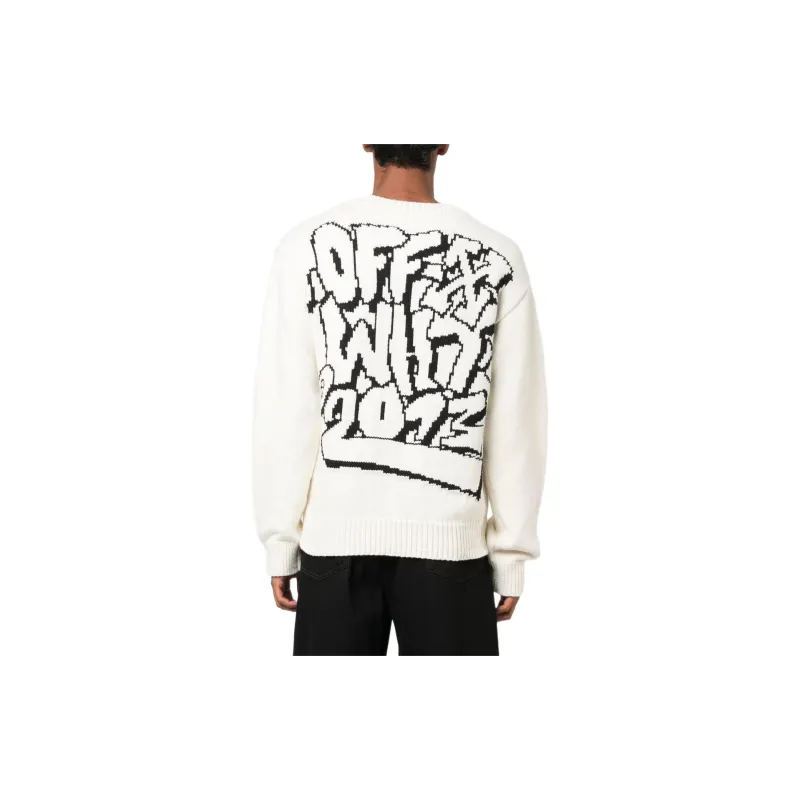 OFF WHITE Graff Freest Chunky Knit Crew-2