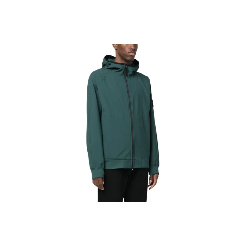 STONE ISLAND LIGHT SOFT SHELL R SERIES SOFT SHELL Jackets & Coats Men's Green-3