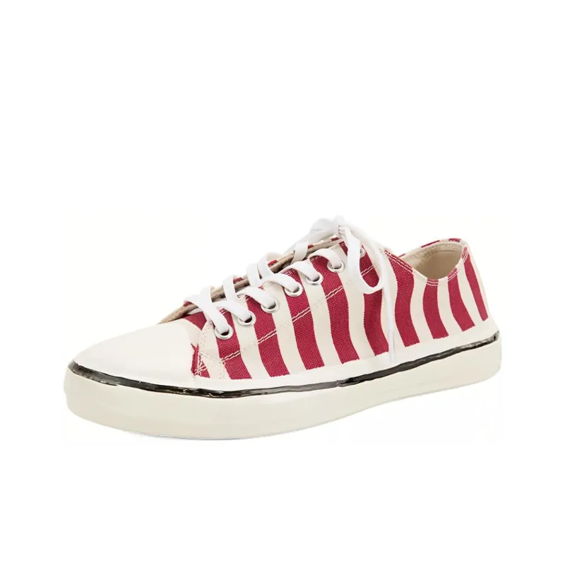 MARNI Canvas Shoes Women's Low Top White/Red-2