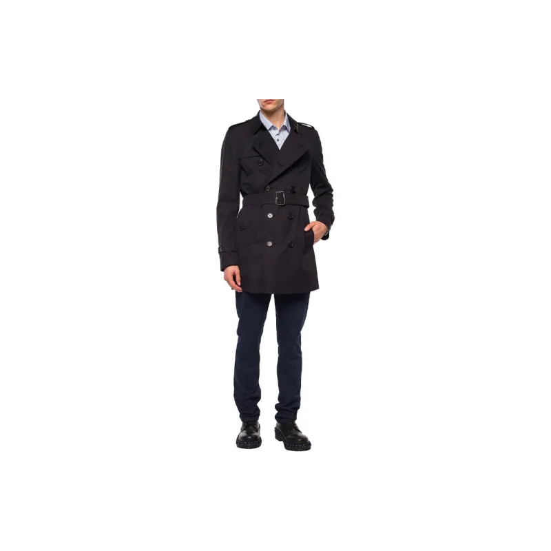 Burberry Trench Coat Men's Dark Blue-2