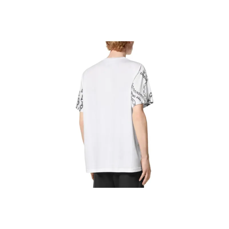 VERSACE JEANS COUTURE Logo print Panelled T shirt-3