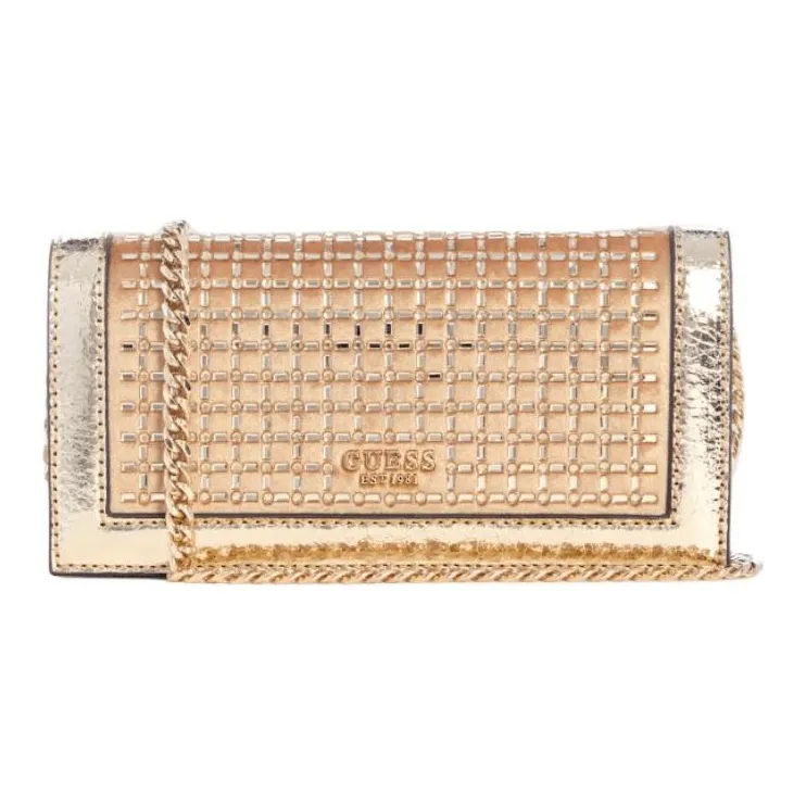 GUESS Velvet Shoulder Bag Crossbody Bag Mini Women's Gold-0