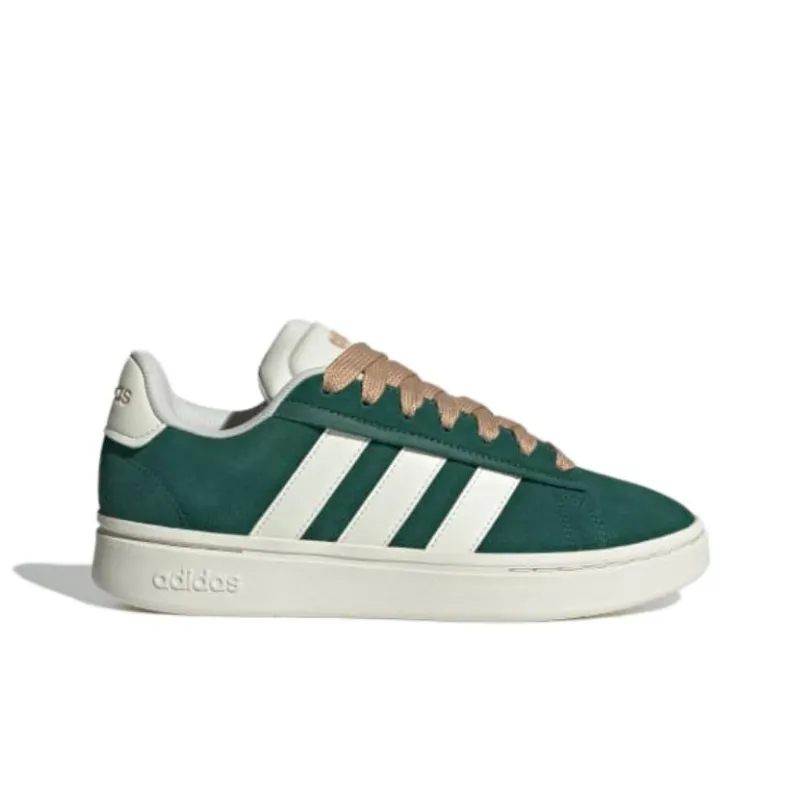 Adidas GRAND COURT ALPHA Anti-Slip Wear-Resistant Low-Top Skateboard Shoes Women's Green White-1