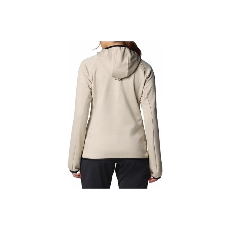 Columbia Triple Canyon Women'ss Beige Grid Fleece Hooded FZ Jacket Women's Beige-1