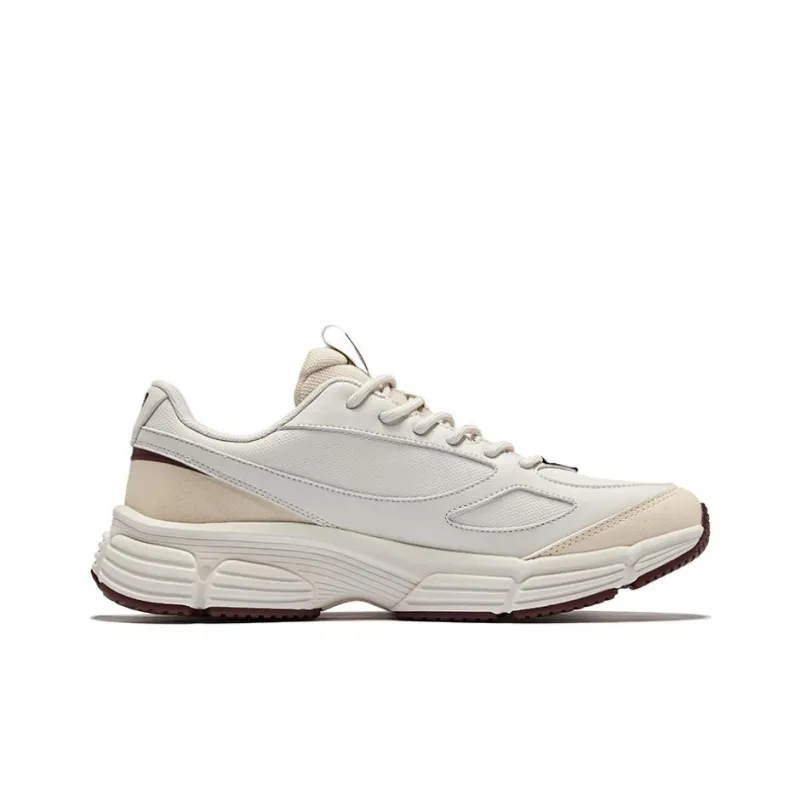 Erke Grandiose Wear-Resistant Height Increasing Low-Top Casual Shoes Men's Pale Gray Warm Linen-1