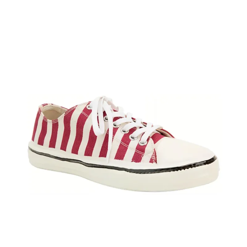 MARNI Canvas Shoes Women's Low Top White/Red-3