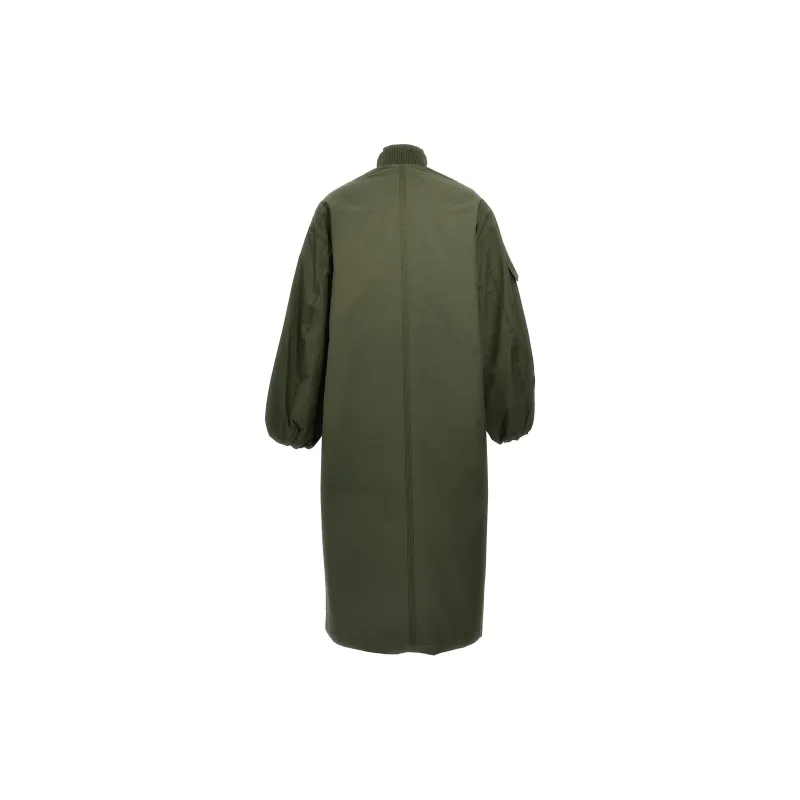 GANNI Tech Seersucker Oversized Shell Coat-1