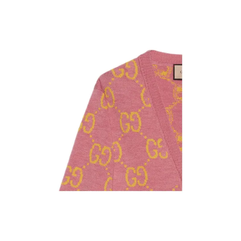 GUCCI Gg Intarsia knit Cardigan-4