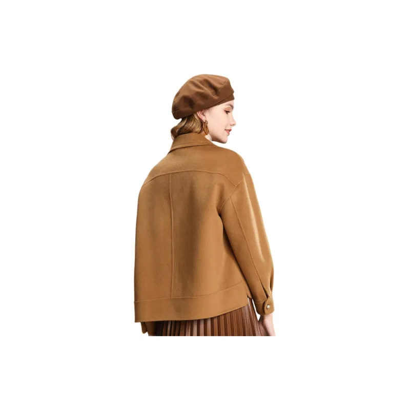 FENHONGMALI Coats Women's Camel-1