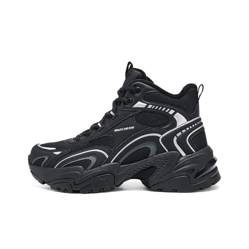 Skechers Sports Life Collection Anti Slip Wear Resistant High Top Casual Shoes Women's All Black-0