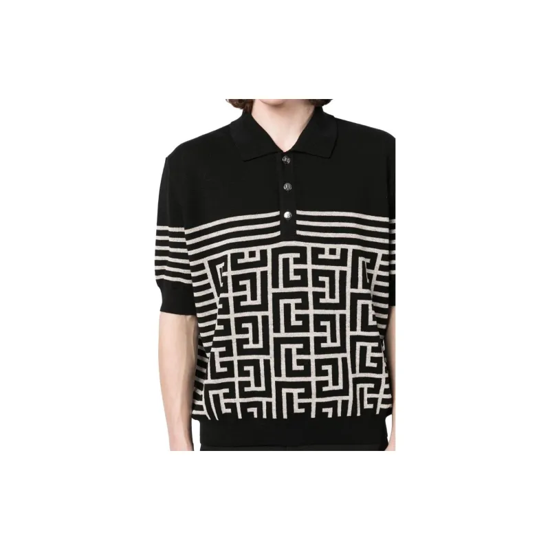 BALMAIN Sweaters Men Multicolor Black & White-4