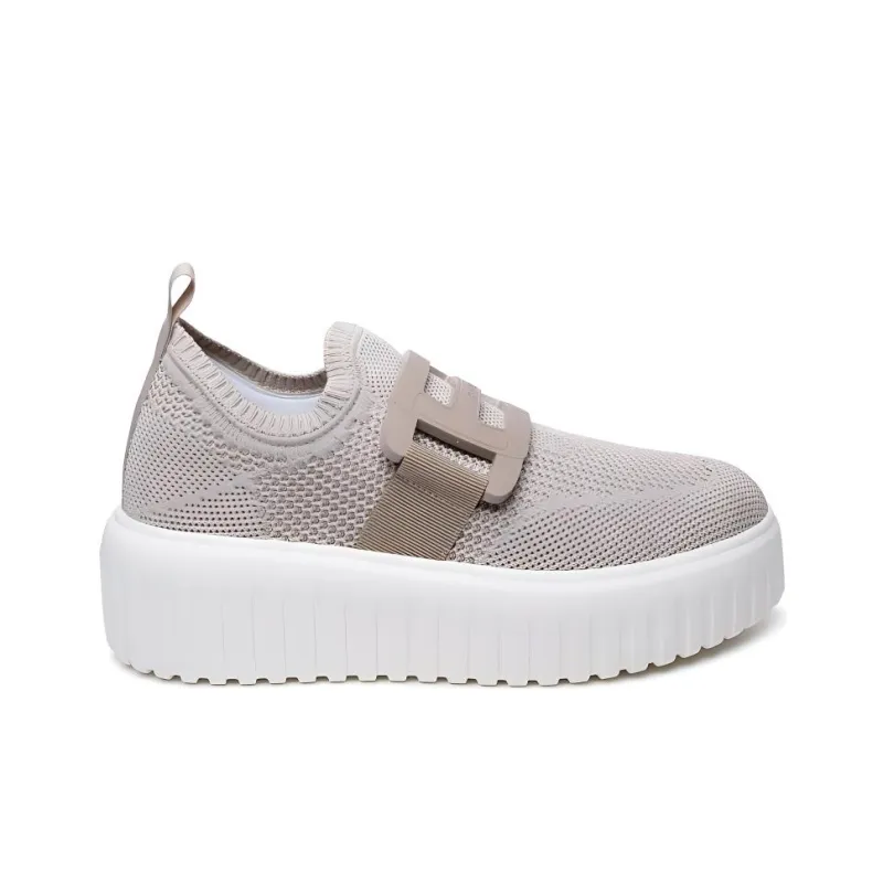 HOGAN Knitted Wedge Sneakers-1