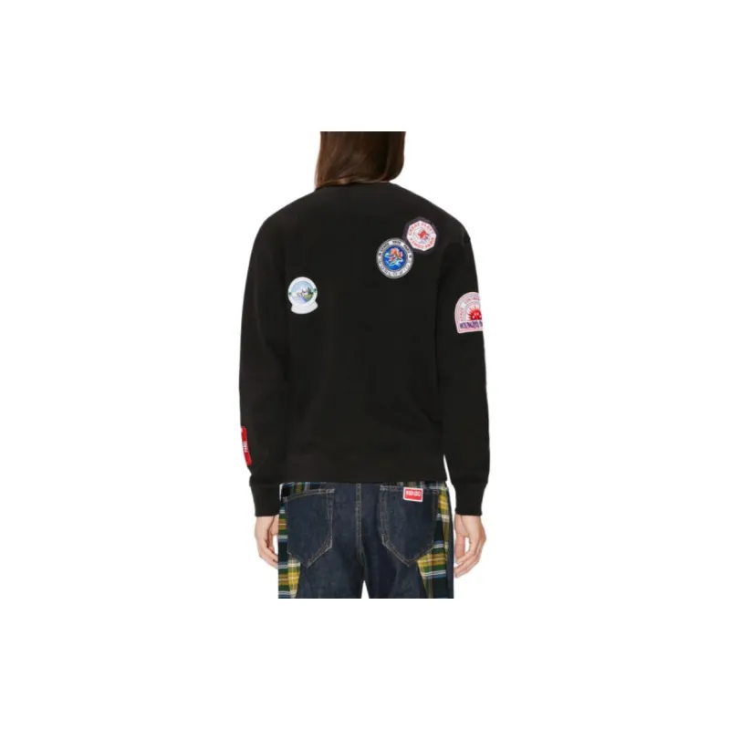 KENZO Logo patches Drop shoulder Sweatshirt-4