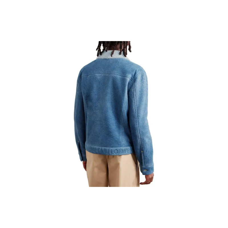LOEWE Shearling Denim Jacket-2