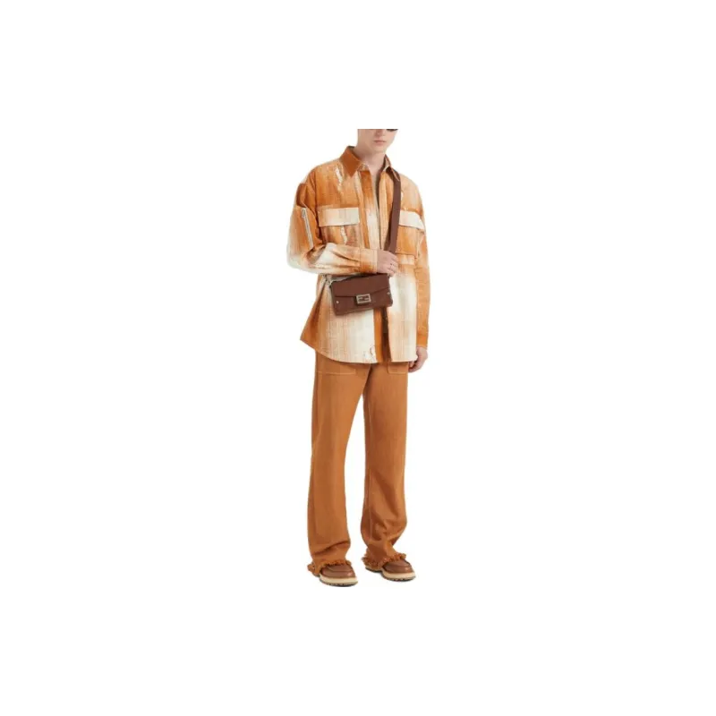 FENDI Shirts Men Orange-2