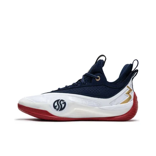 361° Basketball Shoes Men Low Top 361 Degrees White/Gym Red