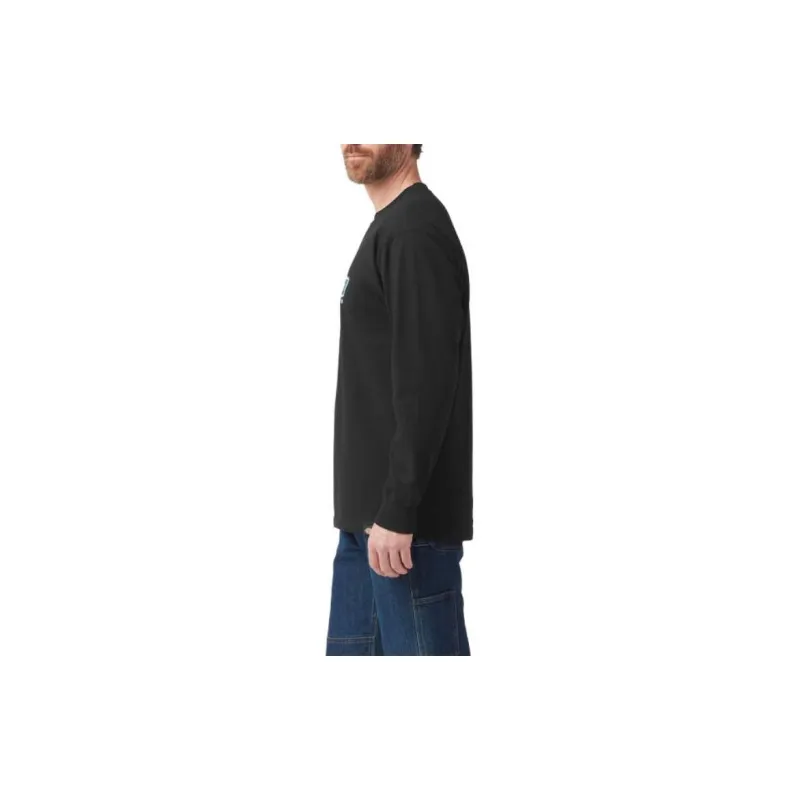 Dickies Tri Color Logo Graphic Long Sleeve T Shirt T Shirt Men's Black-3