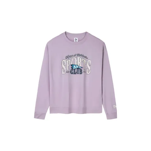 Anta Life Collection Sweatshirt Women's Gray Wisteria Purple