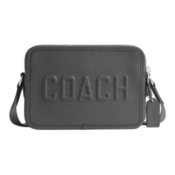 COACH CharterCrossbody Leather Shoulder Bag, Crossbody Bag Medium Size Men's Charcoal