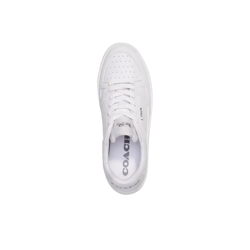COACH Clip Low Top Skateboard Shoes Women's White-3