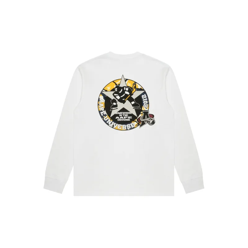 Aape Logo print Long sleeved T shirt-3
