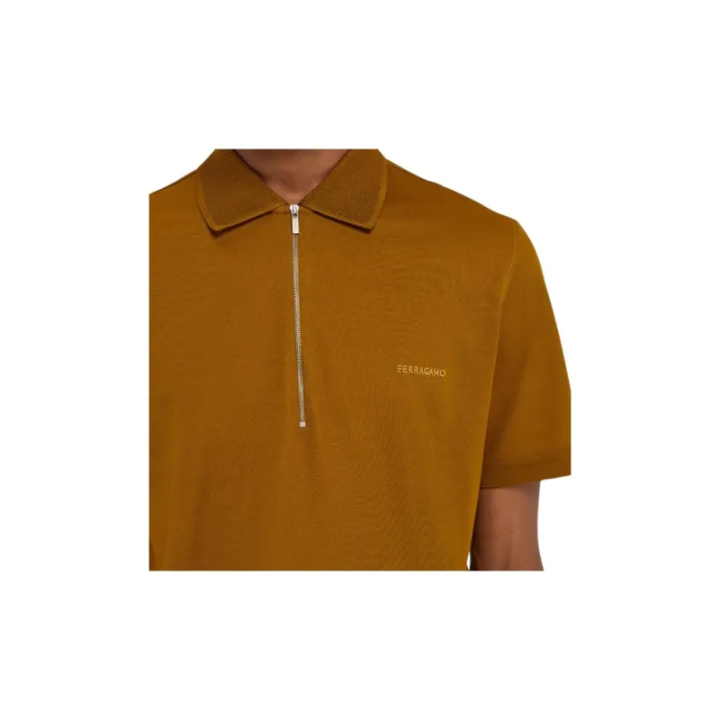 Ferragamo Zip Collar Polo-4