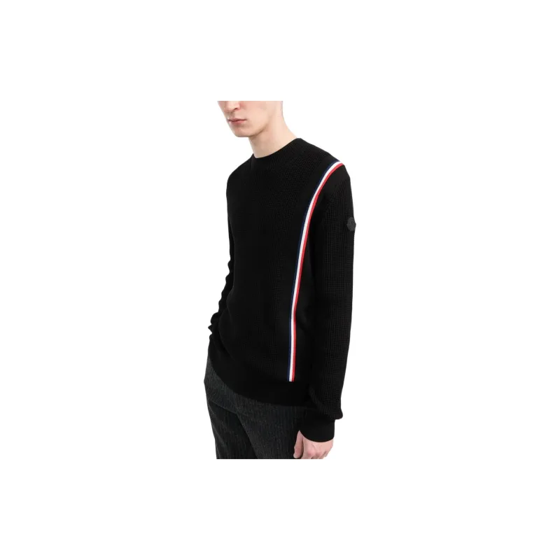Moncler Stripe Ribbed Cotton Pullover Sweater-3
