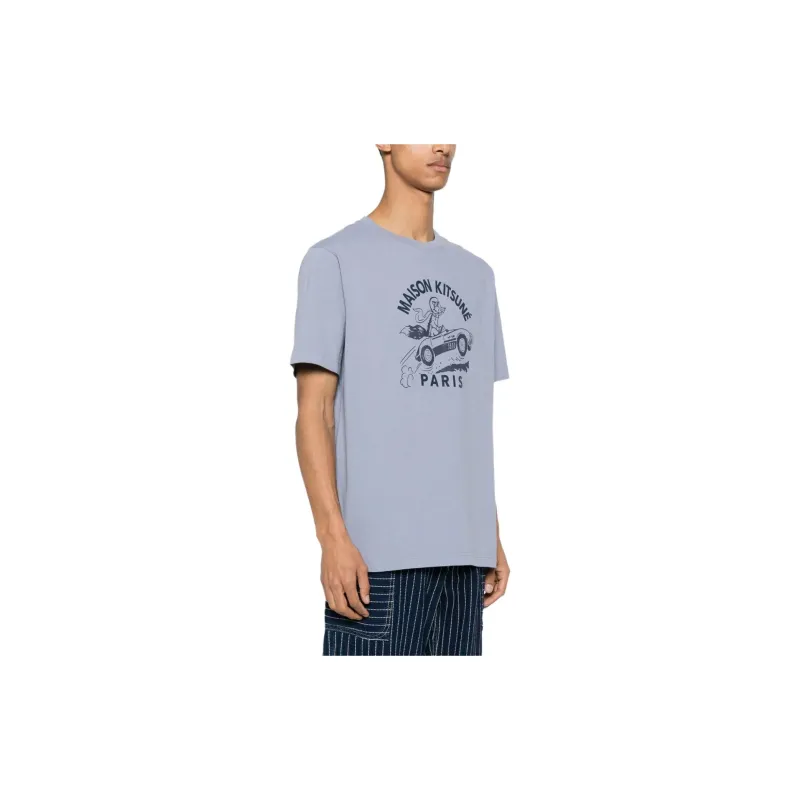 Maison Kitsune Racing Fox Cotton T shirt-2
