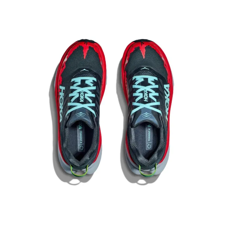 HOKA ONE ONE Anti Slip Wear Resistant Low Top Running Shoes Women's Gray Red-4