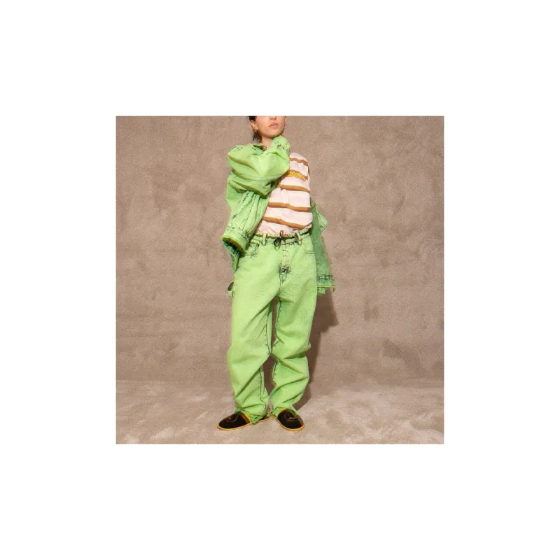 Drew House Letter Logo Series T Shirts Unisex Ice Cream Stripes-4