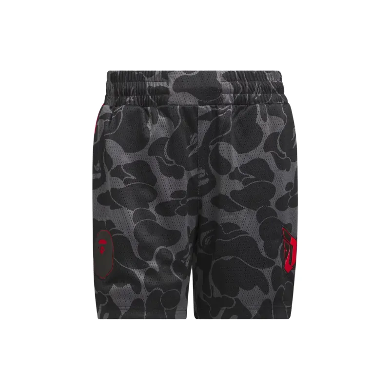 Adidas x BAPE Dame 9 FW24 Basketball Shorts Men's Carbon Gray-3