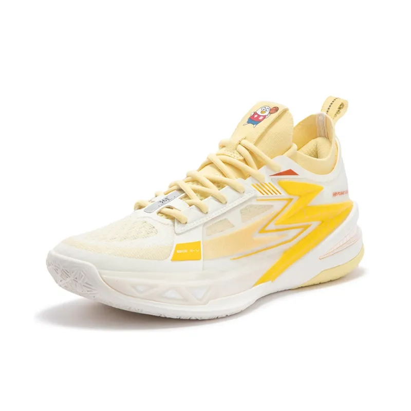 361° BIG3 5.0 Pro Basketball Shoes Men Low Top Feather White/Sunshine Yellow-1