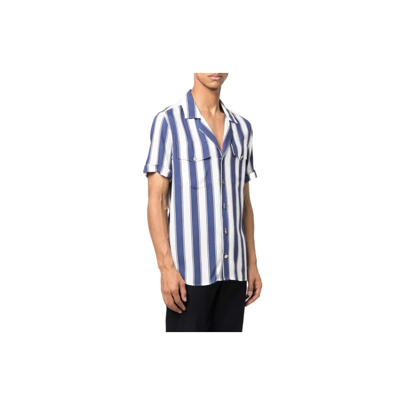 BALMAIN Shirts Men Blue-3