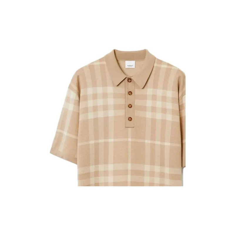 Burberry Polo Shirts Men Khaki-4