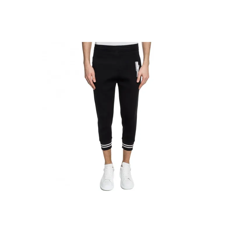 Neil Barrett Knitted Sports Pants Men's Black-3